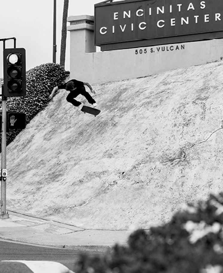 Skater black and white backside Kickflip