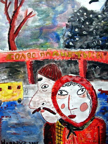 bus station winter